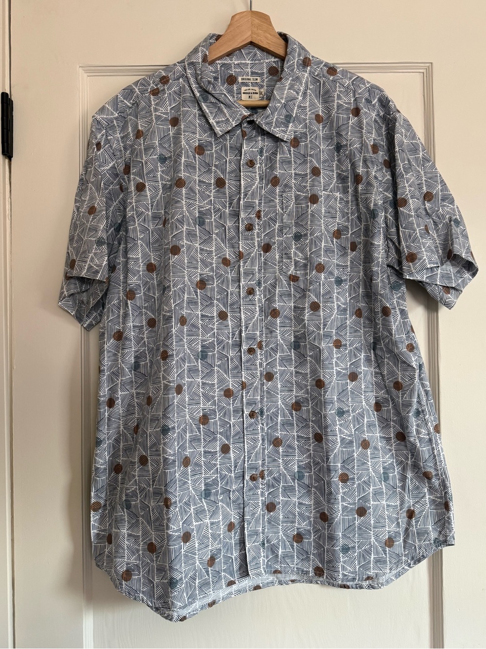 Bridge & Burn Men’s Short Sleeve Button-Up Shirt | XXL